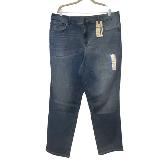 Terra & Sky Denim - TERRA & SKY Jeans Women's Sz. 24W Petite Blue Hi-Rise Straight Tummy Control NEW